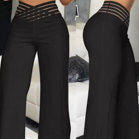 🔥 50% RABATT 👖 Casual byxor med hög midja & vida ben för kvinnor ✨ Lätt, luftig & perfekt för en stilren vardagslook 🌿