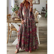 🔥 50% RABATT 🌸 Bohemisk blommig maxi klänning för kvinnor ✨ Luftig, elegant & perfekt för sommarens alla tillfällen ☀️