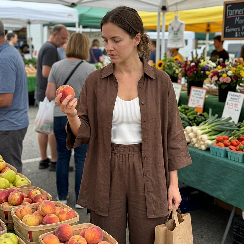 🔥 50% RABATT 👗 Casual 2-delat set för kvinnor – bekvämt, luftigt & stilrent ✨ Perfekt för vardag, hem eller utekvällar 🌿