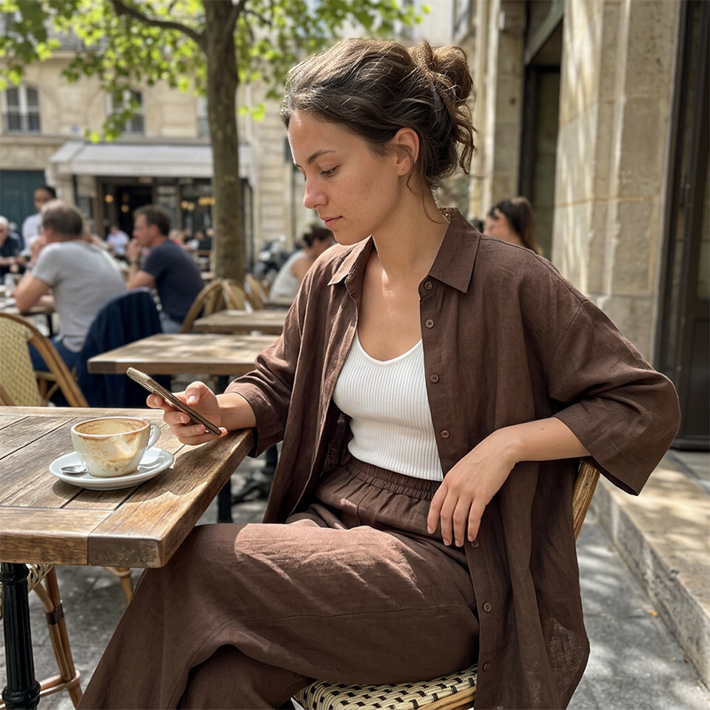 🔥 50% RABATT 👗 Casual 2-delat set för kvinnor – bekvämt, luftigt & stilrent ✨ Perfekt för vardag, hem eller utekvällar 🌿