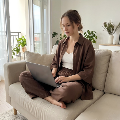 🔥 50% RABATT 👗 Casual 2-delat set för kvinnor – bekvämt, luftigt & stilrent ✨ Perfekt för vardag, hem eller utekvällar 🌿