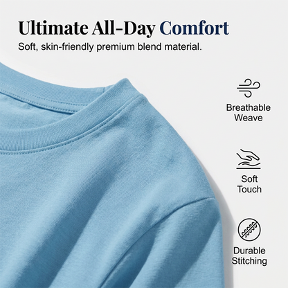 🔥 50% RABATT 👕🌹 Elegant premium T-shirt med blåros-design ✨ mjuk, stilren & perfekt för en modern vardagslook 🌿