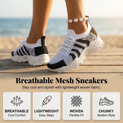 💥 50% RABATT 👟 Plattformssneakers med andningsbart mesh ✨ mjuka steg, bra stöd & perfekt för vardag och promenader 🚶‍♀️