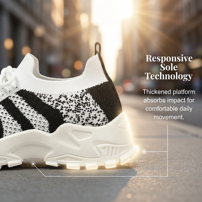 💥 50% RABATT 👟 Plattformssneakers med andningsbart mesh ✨ mjuka steg, bra stöd & perfekt för vardag och promenader 🚶‍♀️