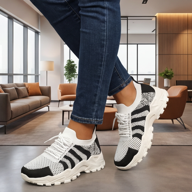 💥 50% RABATT 👟 Plattformssneakers med andningsbart mesh ✨ mjuka steg, bra stöd & perfekt för vardag och promenader 🚶‍♀️