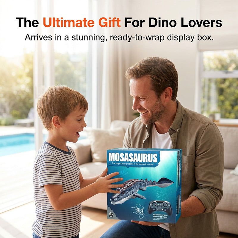 🔥 SOMMARDEAL – 50% RABATT 🦖💦 Fjärrstyrd Mosasaurus 🌊 Actionfylld vattenlek som får barnen att lägga undan skärmarna ✨