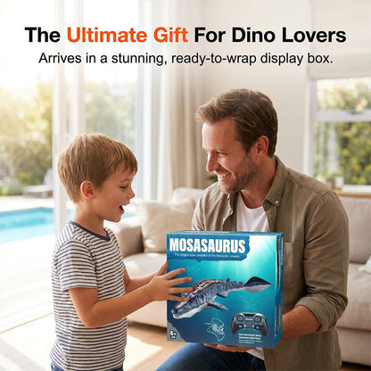 🔥 SOMMARDEAL – 50% RABATT 🦖💦 Fjärrstyrd Mosasaurus 🌊 Actionfylld vattenlek som får barnen att lägga undan skärmarna ✨
