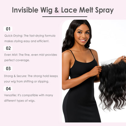 💥 50% RABATT 💎 Lace Melt Spray för peruker ✨ Ger ett sömlöst, naturligt hårfäste – lätt, snabbt & proffsigt resultat 👑