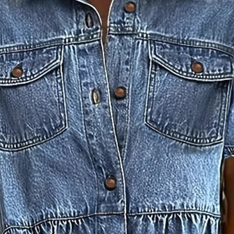 🔥 HALVA PRISET 👗 Elegant denimklänning för damer ✨ Tidlös stil, hög komfort & en favorit hela sommaren ☀️