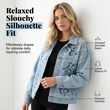 🔥 50% RABATT 🌸 Elegant denimjacka med blommiga spetspaneler ✨ Feminint uttryck, exklusiva detaljer & tidlös stil 💎