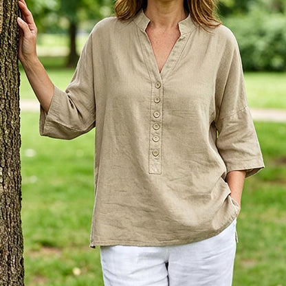 💥 50% RABATT 👚 Modern sommarblus ✨ Lätt tyg, bekväm passform & en stil som aldrig går ur tiden 🌿