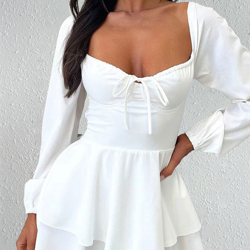 🔥 50% RABATT 👗 Miniklänning med hjärtformad halsringning ✨ Feminint elegant, smickrande passform & perfekt för sommarens alla tillfällen ☀️