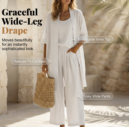 🔥 50% RABATT 👗 3-delat sommarset för kvinnor ✨ Lätt, elegant & perfekt för varma sommardagar ☀️
