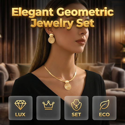 🎁Novità 2026: SCONTO DEL 60%💥Set collana e orecchini in stile moderno-chic – Finitura dorata, design geometrico e leggero – perfetto per un tocco di eleganza quotidiano o come regalo – include pezzi coordinati per un look raffinato 💫
