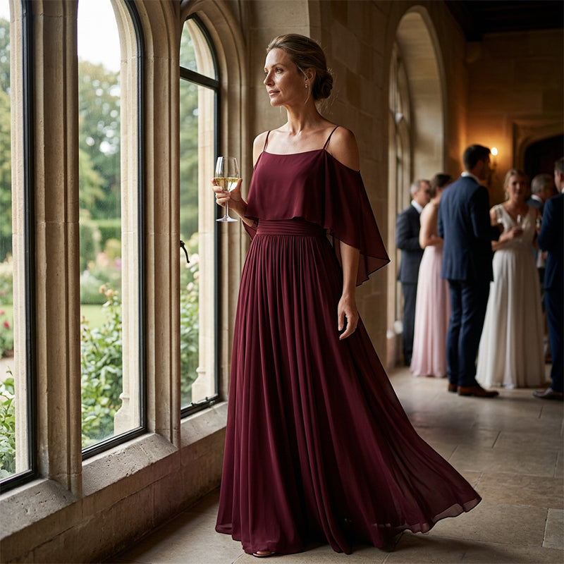 👗 50% RABATT! 💃 Cold shoulder maxiklänning – Elegant & flödande design – Framhäver axlarna, smickrande passform & mjukt fall – perfekt för fest, bröllop eller varma sommarkvällar 🌿✨