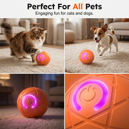 🐾 SMART HUSDJURSBOLL MED AUTOMATISK STUDS OCH FJÄRRKONTROLL — 3 interaktiva lägen | Tuggbeständigt E-TPU | Laddbar via USB-C 🎾