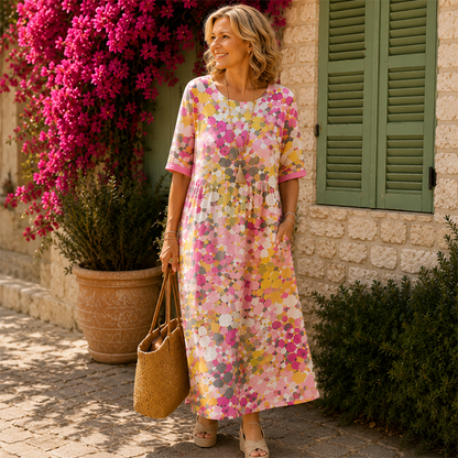 👗Löst sittande klänning med blommönster för damer – JUST NU 50% BILLIGARE💥