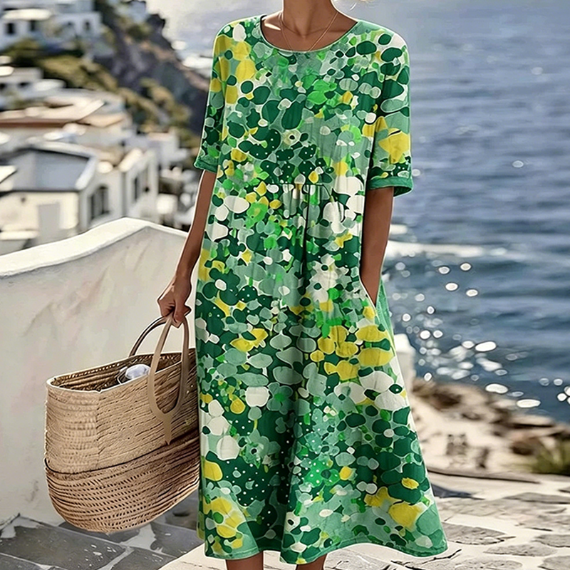 👗Löst sittande klänning med blommönster för damer – JUST NU 50% BILLIGARE💥