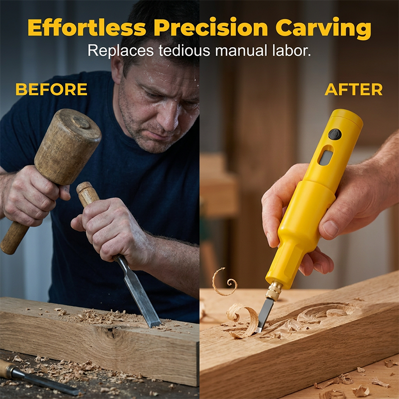 🔧✨ 50% RABATT NU! All‑i‑ett elektriskt snidarset – kraftfull, precisionsstyrd & sladdlös för trä, linoleum & DIY-projekt 🎨