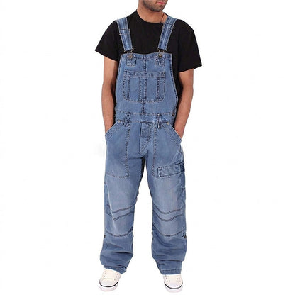 👖 Klassisk denimoverall för män med justerbara remmar– Klassisk Arbetsstil med Maximal Komfort 🔥