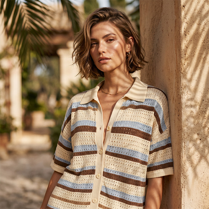 👚🌸 Breezeigt stickat set för sommar och semester