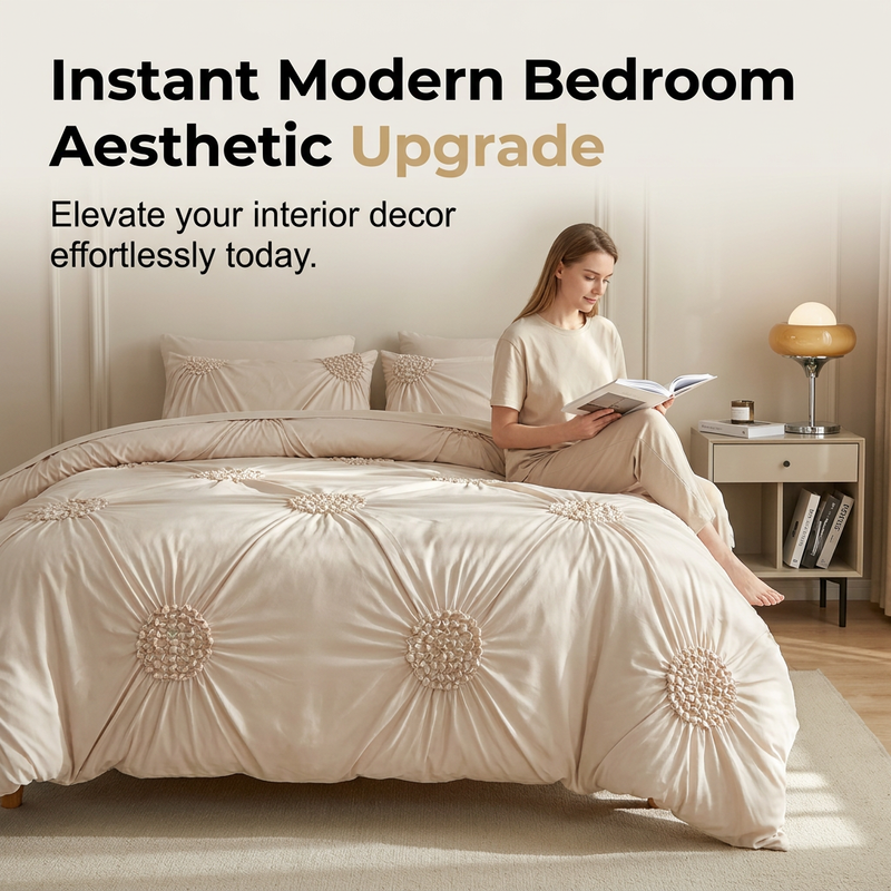 🛏️ 50% RABATT NU! Elegant nypveck påslakanset – premium blandtyg & lyxig textur – perfekt för en god natts sömn 🌙✨