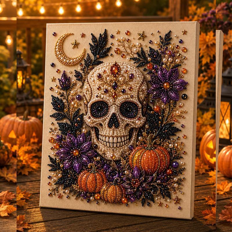 ⏳Tidsbegränsat specialerbjudande: 50 % rabatt⏰👻 Halloween-spökpärlkonst – gör-det-själv-kit – Skapa ett glittrande, läskigt-gulligt mästerverk till ditt hem