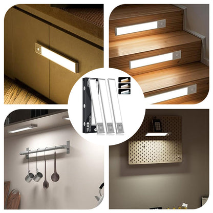 💡Uppladdningsbar trådlös rörelsesensorlampa under skåpet – Ljus precis när du behöver det✨