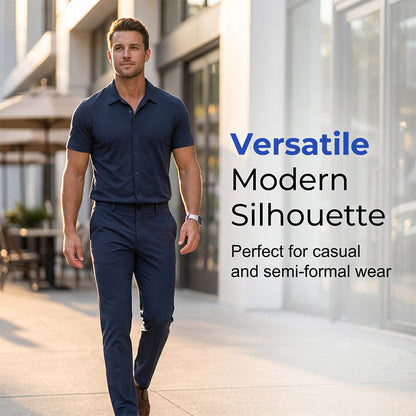 💼👞🕴️ TIDSBEGRÄNSAD 50% RABATT! Smart Casual Tvådelad Set – Lätt Kavaj & Byxor, Skrynkelfritt, Mångsidigt – Perfekt för Affärsresor, Smart Casual-kontor eller Middagsmöten 🍽️✨