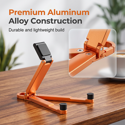 📱Mini Aluminium Telefonställ Nyckelring Hopfällbar Skrivbordshållare – Liten Pryl, Stor Bekvämlighet✨
