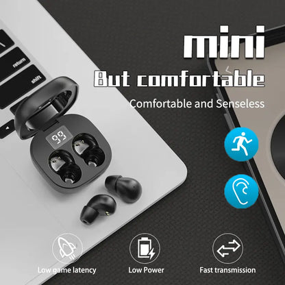 🎧Trådlösa mini-öronsnäckor med laddningsfodral med digital LED-display🎶✨