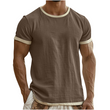 👕🔥 Mångsidig herr-T-shirt med kontrastdetaljer för vardag– Sval, Enkel & Perfekt för Vardagen ✨