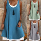 👗 Vestito lungo da donna finto due pezzi senza maniche – eleganza e stile in un solo capo! ✨🌸💃