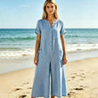 💛✨Jumpsuit för damer i ledig stil med korta ärmar och vida ben – Stilren komfort med vida ben & avslappnad passform