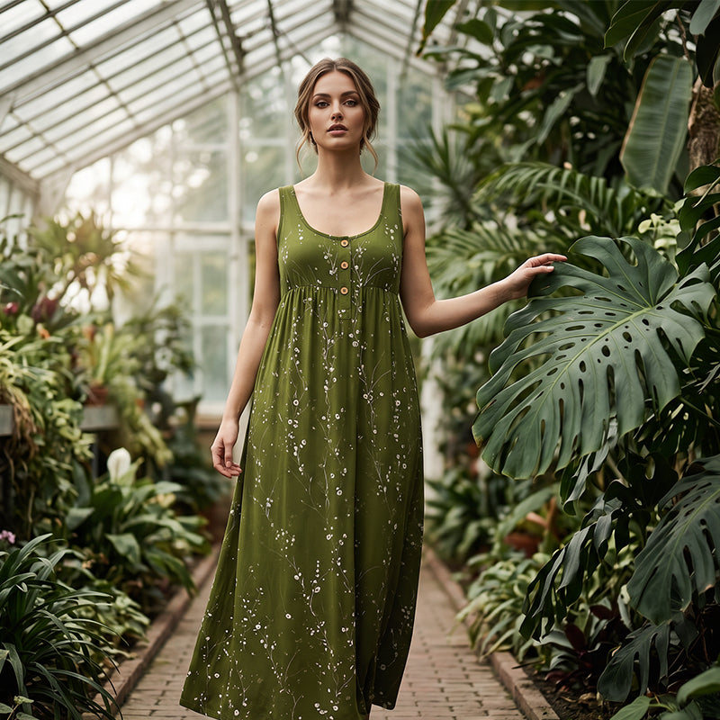 🌸 Sommarens favorit är här! Casual axelbandslös maxiklänning för kvinnor– 50% rabatt idag 💖