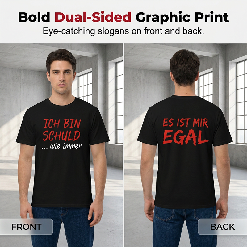 👕 Få 50 % rabatt nu! Rolig t-shirt med slogan – iögonfallande tryck fram och bak – andningsbart premiumtyg – det perfekta valet för avslappnade utflykter och att starta ett samtal ✨