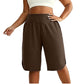 📢📢SCONTO DEL 50%!!⏰Pantaloncini da donna casual a gamba larga, lunghi fino al ginocchio