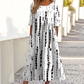 👗🌸 Abito elegante da donna con stampa floreale, scollo tondo e maniche lunghe