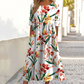 👗🌸 Abito elegante da donna con stampa floreale, scollo tondo e maniche lunghe