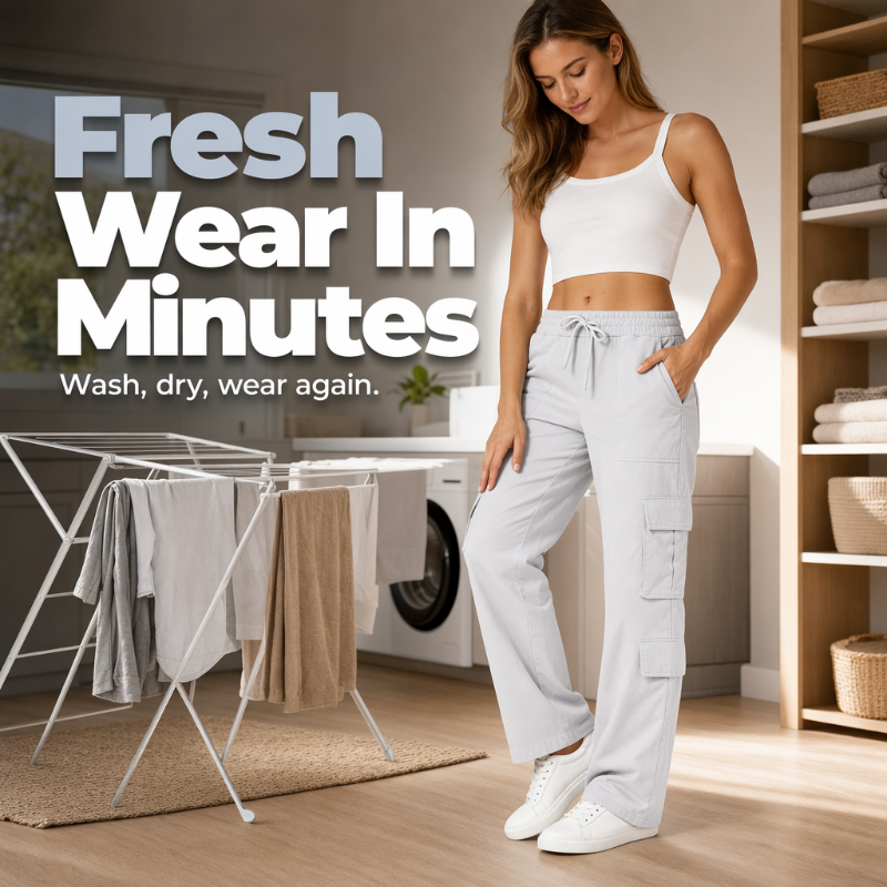 🔥 50% RABATT! ✨ Trendiga cargobyxor för kvinnor – Komfort, smarta fickor & perfekt vardagsstil 🤍