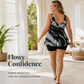 🏖️Saldi Estivi 54% OFF💐Costume da Bagno Due Pezzi Tankini Taglie Forti con Pantaloncini da Nuoto per Donna