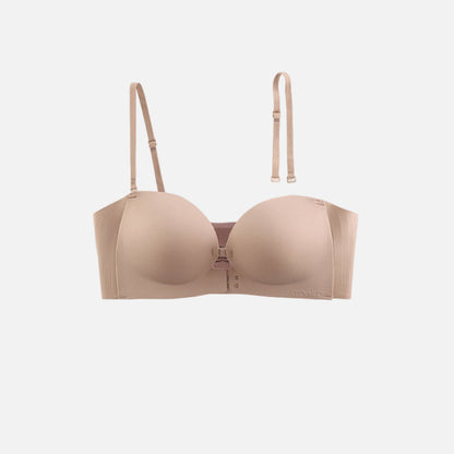 Reggiseno senza cuciture con chiusura frontale e spalline regolabili