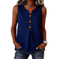 Gilet sans manches en coton et lin à col en V pour femme