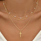 Collier multicouche élégant avec pendentif délicat