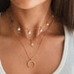 Collier multicouche élégant avec pendentif délicat