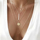 Collier multicouche élégant avec pendentif délicat