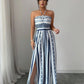 🎁New Arrival 50% OFF💥 Geometric Jumpsuit with Halter Neckline & Side Slit – Unique Print, Elegant Fit, Versatile Style ✨