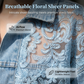 Women's Loose Floral Lace Patchwork Denim Jacket