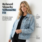 Women's Loose Floral Lace Patchwork Denim Jacket
