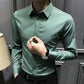 Camicia da uomo senza rughe con bottoni